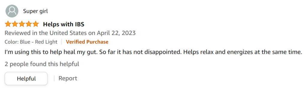 Red light therapy helps with IBS