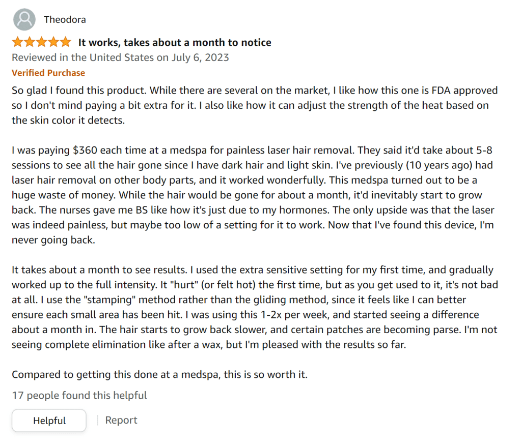 It works, but took about a month for me to see results. Cheaper than Medspa professional treatments!