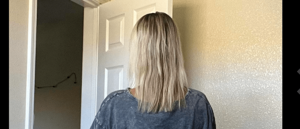 before image of damaged hair