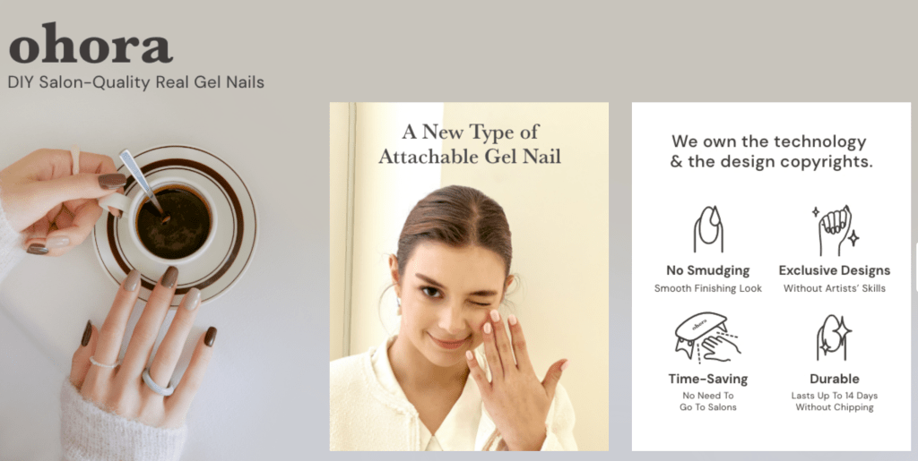 We recommend ohora brand gel nail stickers.